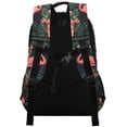 thumbnail image 3 of FORMRS Unisex Backpack Elementary School Travel Bookbag with Reflective Stripes, Red Flamingo Pattern, 3 of 7