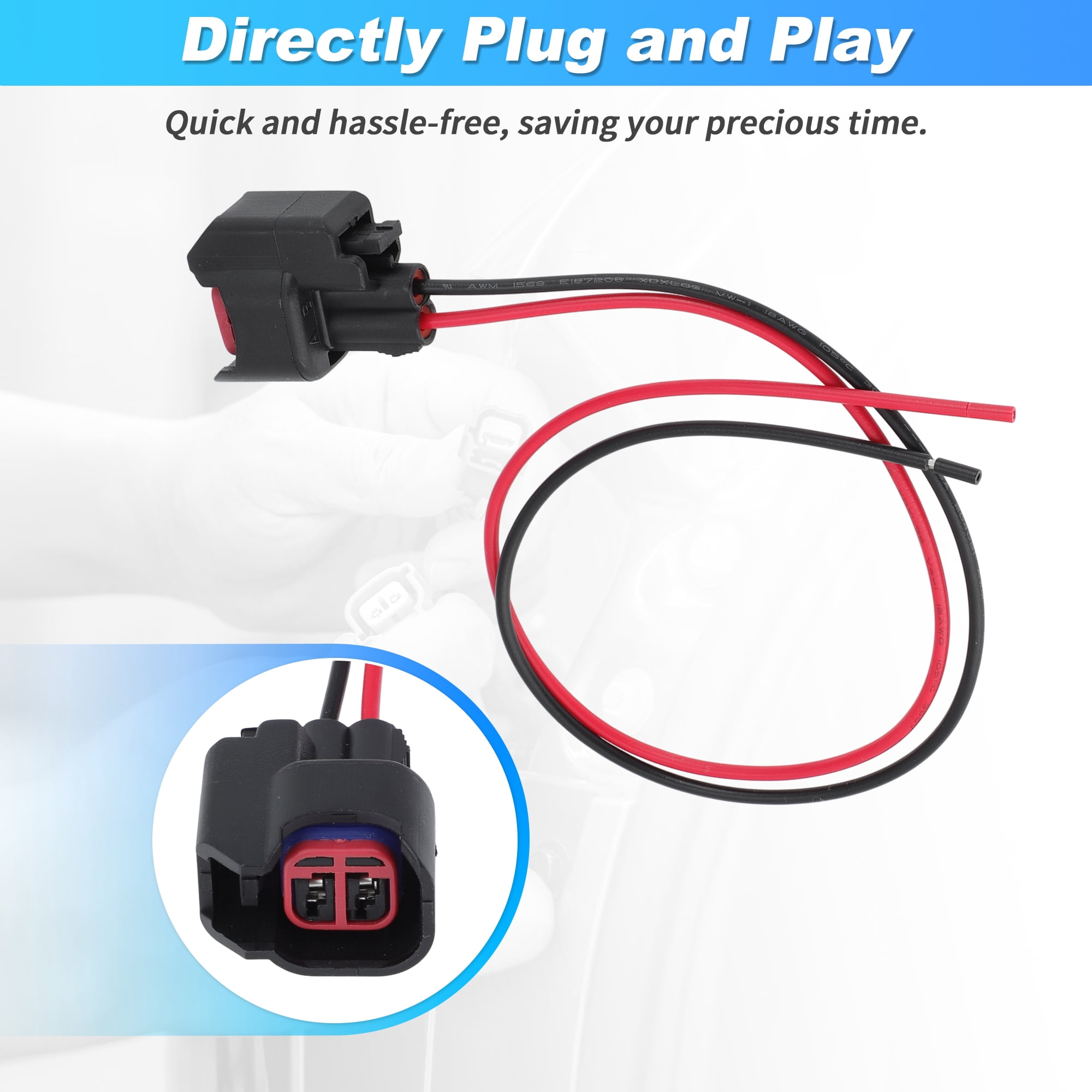 Unique Bargains Side Marker Light Bulb Socket Harness for Ford F-150 2015-2023