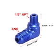 thumbnail image 3 of Unique Bargains AN6 90 Degree Male to 1/8" NPT Male Flare Bulkhead Fitting Adaptor Connector for Car Blue, 3 of 6