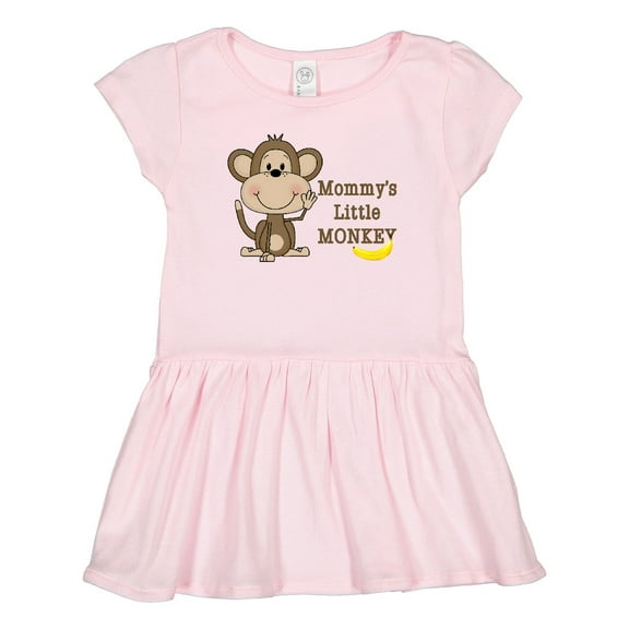 Inktastic Mommy's Little Monkey Girls Toddler Dress