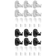 thumbnail image 6 of 6Pcs Without Drilling Adhesive Rod Brackets ABS Shower Curtain Rod Holders Hangers For Kitchen Bedroom Office, 6 of 8