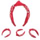 thumbnail image 4 of KAKOWELY Diadema para mujer, diadema de fútbol con nudo de cuentas, diadema ancha anudada, 4 of 4