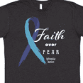 thumbnail image 4 of Inktastic Faith over Fear Hydrocephalus Awareness with Blue Ribbon T-Shirt, 4 of 5