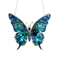 thumbnail image 2 of Iridescent Blue Butterfly Acrylic Hanging Ornament, Flat Printed Wall Decor, Lightweight Art Pendant, Exquisite Home Gift for Living Room, Window and Wall Display, 2 of 7