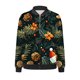 thumbnail image 4 of Sudadera informal de manga larga con capucha y chaquetas para mujer Sudadera holgada de manga larga con cremallera Chaqueta informal de béisbol de punto grueso Chaqueta de poliéster para mujer, 4 of 5