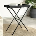 thumbnail image 1 of vidaXL Folding Tray Table Black 65x40x75 cm Poly Rattan, 1 of 5