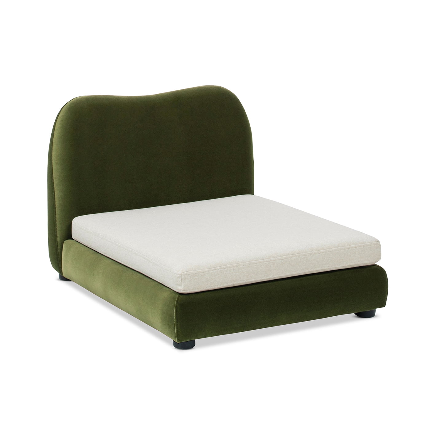 Pet Bed, Small to Medium Dog or Cat Olive Green Performance Velvet