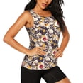 thumbnail image 2 of Balery lips record rock Skull Camiseta sin mangas estampada ligera para mujer, tops de entrenamiento sin mangas, camisetas de yoga transpirables de secado rápido.-X-Large, 2 of 7