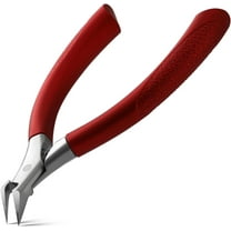 BEZOX Straight Toenail Clippers for Ingrown and Thick Toenail, Straight Edge Toe Nail Clippers for Thick Nails, Ergonomic Fingernail Clippers for Adults, Seniors, Men and Women - Red Handle