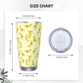 thumbnail image 4 of Fuzoiu Bananas Print 20oz Tumbler, Stainless Steel Vacuum Insulated Car Cup, Insulated Coffee Mug,Travel Mug with Lid,Thermal Cup for Outdoor-Straw Three-piece Set, 4 of 8