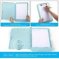 thumbnail image 4 of NOGIS Clipboard with Storage, High Capacity Nursing Clipboards with Pen Holder, Heavy Duty Plastic Storage Clipboard with Low Profile Clip,Smooth Writing for Office,Blue, 4 of 7