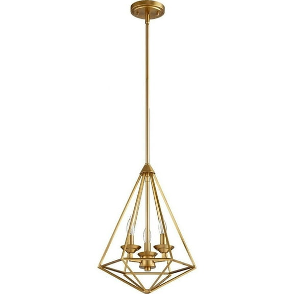 Delph Fairway 3 Light Pendant in Style 12.5 inches Wide By 17.25 inches High-Aged Brass Finish Bailey Street Home 183-Bel-2029866