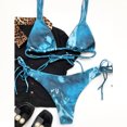 thumbnail image 5 of QLEICOM Womens Swimsuits Tummy Control Plus Size Swimsuit Coverup Bikini Print Set Swimsuit Two Piece Filled Bra Swimwear Beachwear Blue L, 5 of 7