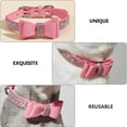 thumbnail image 6 of TAILTOSS Rhinestone Dog Collar Pink Microfiber 1 Set 9.8x0.6in, 6 of 8