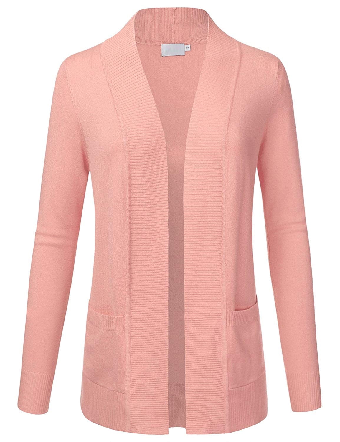 Women’s Plus Long Sleeve Front Pocket Knitted Cardigan