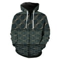 thumbnail image 1 of Sudadera con capucha y cremallera con estampado abstracto para hombre, estilo hip hop, informal, de moda, con estampado 3D, manga larga, unisex, primavera, 2024, 1 of 6