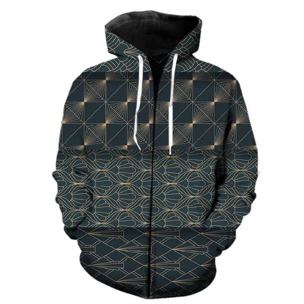 Sudadera con capucha y cremallera para hombre, diseño de copos de nieve de invierno, divertida sudadera de moda con estampado 3D, unisex, de gran tamaño, con capucha, estilo Harajuku
