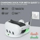 thumbnail image 3 of Base de carga para Meta Quest 3 con luz LED, estación de carga magnética para cascos y mandos de realidad virtual, incluye 2 pilas recargables de 1800 mAh, 3 of 7