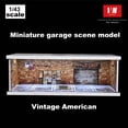thumbnail image 6 of 1/43 Diorama Diecast Car Garage Model, Tri-Color LED Lighting Car Parking Lot Scene Model, Brightness Adjustable Model Car Display Case, City Street Building Model Toys, 6 of 18
