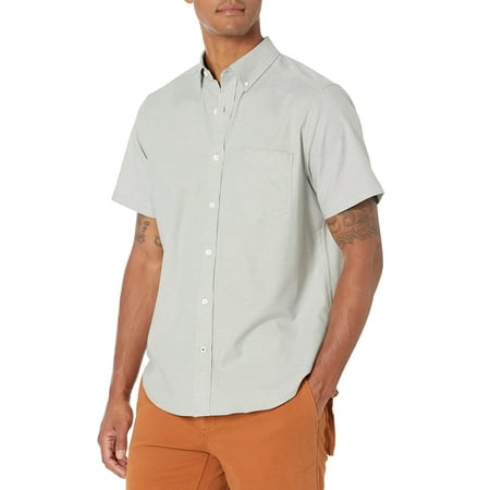 Nautica Men's Short-Sleeve Oxford Shirt, Seaspray, Medium | Walmart Canada
