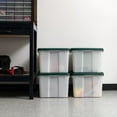 thumbnail image 4 of Remington® 46 Qt. Plastic Storage Bins with Sealed Lids, Clear Gasket Box, Airtight Containers 4Pk, 4 of 9