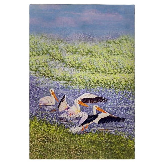 Betsy Drake GT1402 White Pelican Wings Guest Towel