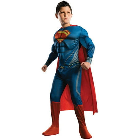 Rubies Superman Man of Steel Deluxe Muscle Chest Child Dress-Up Costume ...