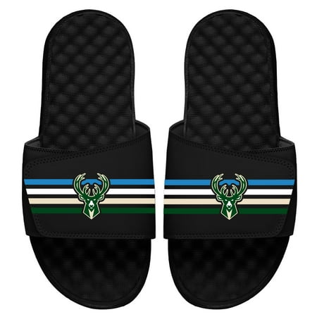 

Men s ISlide Black Milwaukee Bucks Stripes Slide Sandals