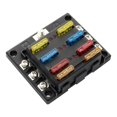 thumbnail image 1 of Soporte de bloque de fusibles de caja de fusibles de cuchilla de 6 vías con fusibles para 12V 24V Car Marine Ndcxsfigh  Accesorios para autos y motos, 1 of 5