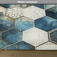 thumbnail image 5 of Ambesonne Blue Place Mats Set of 4, Watercolor Honeycomb Mesh Art, Standard Size, Dark Turquoise and Ivory, 5 of 5