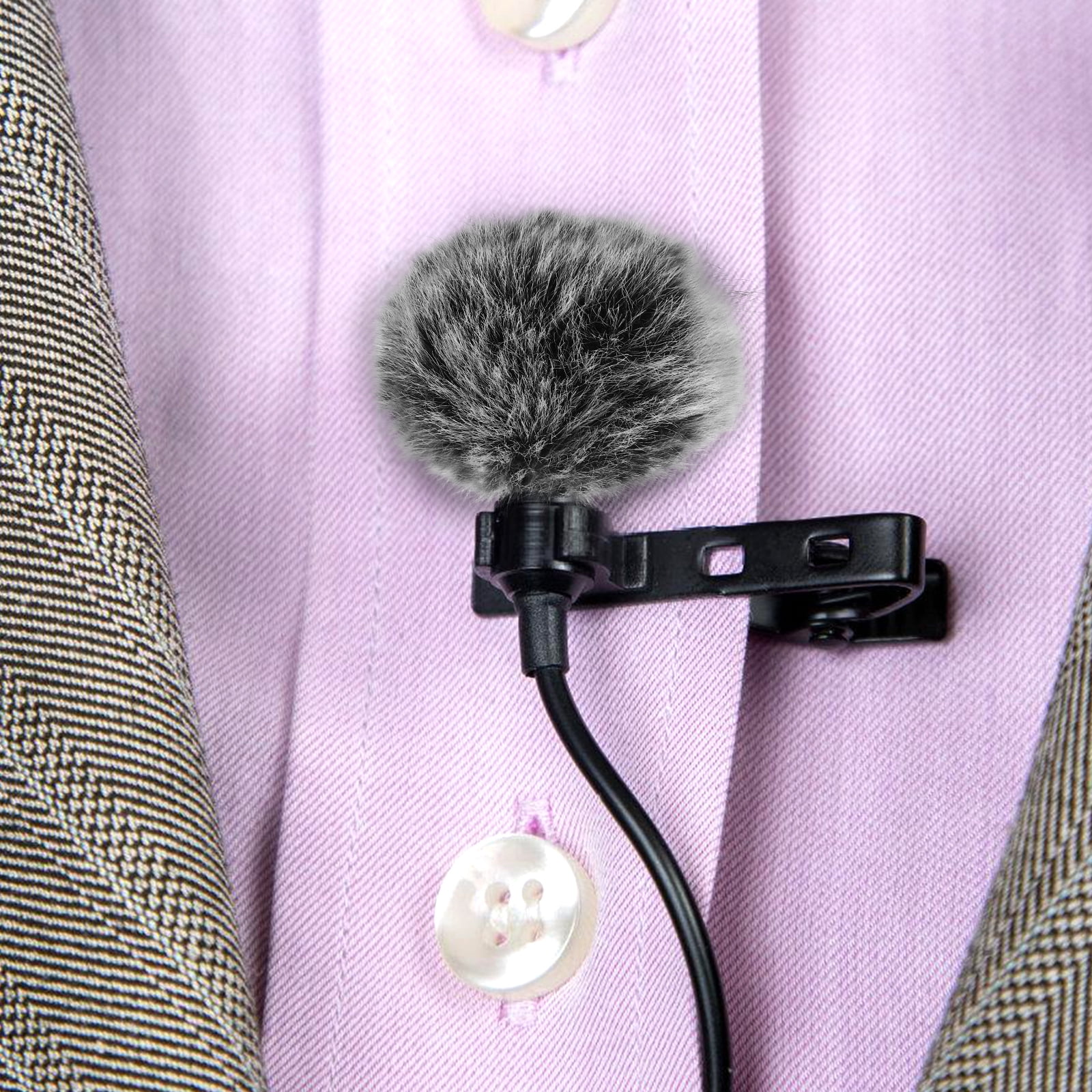 Lavalier Microphone Windscreen Furry Wind Cover Outdoor Mic Filter Noise Reduction Accessory
