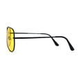 thumbnail image 3 of Mens Polarized Metal Rim Night Driving Lens Aviator Sunglasses Black, 3 of 3
