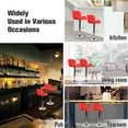 thumbnail image 6 of FULLWATT Bar Stools PU Leather Seat with Chrome Base Swivel Dining Chair Barstools, Red, Set of 4, 6 of 10