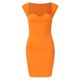 thumbnail image 4 of Gibobby Vestidos cortos de mujer Vestido midi de satén de verano para mujer, manga casquillo, cintura con , elegante línea A, vestidos fluidos(Naranja,G), 4 of 5