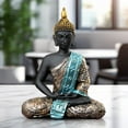 thumbnail image 1 of Accent Collection Petite Statue Méditante Buddha, Figurine Noir Or, Sculpture de Bureau de Salon 11 Pouces, Décoration d'Étagère, Cadeaux Spirituels, Objets de Collection, 1 of 5