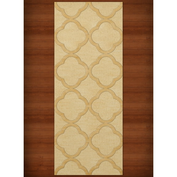 Dalyn Dover Area Rug DV8 Dv8 Lemon Ice Quaterfoil Trellis 2' 6" x 8' Rectangle