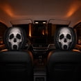 thumbnail image 2 of 2PCs Ghost Face Headrest Covers, Halloween Car Accessories, Scary Face Printing Auto Seat Universal Elastic Models Headrest Protector (C), 2 of 6