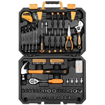 

128 Piece Tool Set-General Household Hand Tool Kit Auto Repair Tool Set with Plastic Toolbox Storage Case