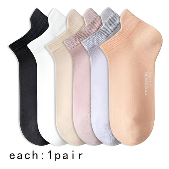 TELOLY 6Pairs Ankle Socks for Women,Cotton Women Socks Size 9-11,Women Ankle Socks