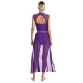 thumbnail image 2 of Zaldita Lyrical Dance for Women Modern Contemporary Dancewear Flowy Mesh Tulle Maxi Dress Purple S, 2 of 7