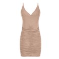 thumbnail image 4 of FcBaudy Camisole Sans Manches Col en V, Robes d'Été pour Femmes, Robes Femmes Mode Été Décontractée Manches à Volants Col en V Robe Courte Robe Femmes, 4 of 7