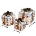 thumbnail image 3 of Dvkptbk Light Boxes Lighted Gift Boxes Set of 3 White Present Boxes with 80Led Mini Bulb Box Decor for Under Xmas Tree Decorations Yard Home Decoration, 3 of 8