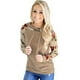 thumbnail image 2 of Sudadera con capucha para mujer, estampado floral, manga larga, bolsillo, suéter con capucha, top, caqui, XL kenally AP000831-04, 2 of 7