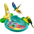 thumbnail image 1 of Bañera para mascotas para loros y pájaros, bañera automática para loros con grifo, ducha para pájaros, bañera, comedero para pájaros, 1 of 5