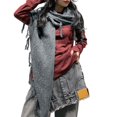 thumbnail image 5 of HuangHuanChen Shawl Wraps for Women Scarf Sweater Retro Solid Color Fringe Shawl Cardigan Cape Soft Knit Blanket Shoulder Tops Shawls and Wraps for Evening Dresses One Size, 5 of 7