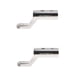 thumbnail image 1 of 22 mm 7/8 "Adaptador de espejo para manillar de motocicleta Soporte de 2 piezas (Plata), 1 of 8