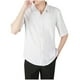 thumbnail image 1 of Camisa de Manga Corta de los Hombres con Botón, Raya Casual de Verano, Camisa de Cuello de Bolsillo Delgado, 1 of 6
