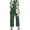 Green, variant on HBYJLZYG Floral Print 3 Piece Suit for Women Cardigan Tank Top and Wide Leg Pants, Elegant Summer Lounge Wear Set with Open Front Jacket, Casual Vacation Travel Outfit