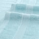 thumbnail image 2 of Toallas de baño suaves REGALWOVEN, juego de 2 toallas de baño ultra absorbentes con rayas, toallas para baño azules de 28" x 56", 2 of 8