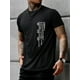 thumbnail image 1 of Camiseta de manga corta con letras estampadas para hombre, cómoda y elástica, ideal para el verano, ideal para el día a día y para el tiempo libre., 1 of 4